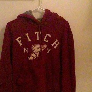 Vintage Abercrombie and FITCH thick Maroon hoodie